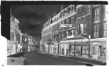 Plaque verre photo, négatif noir & blanc 9x14 cm, Sarrebourg, Grand Rue, Moselle