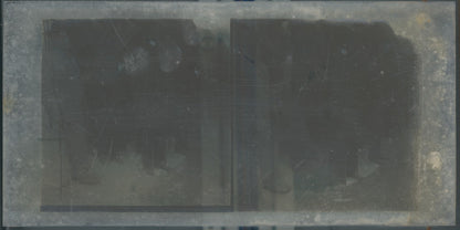 Jour de course, Longchamp, Paris, plaque verre stéréoscopique, positif 8,5x17 cm