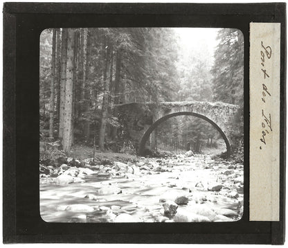 Pont des Fées, Gérardmer, Vosges, photo plaque de verre, positif 8,5x10 cm