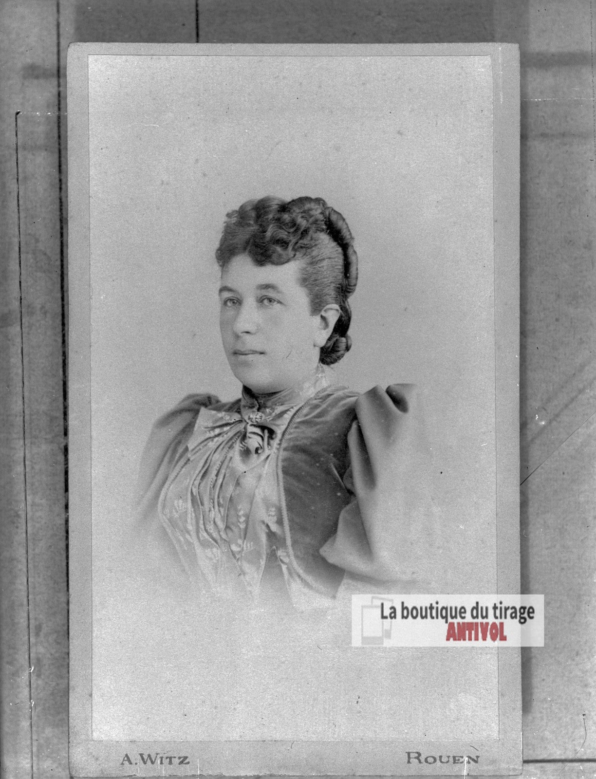 Portrait d'une femme, Belle Époque, plaque verre photo ancienne, négatif 9x12 cm