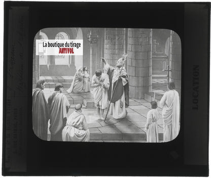 Saint-Martin, photo ancienne plaque verre, noir et blanc, positif 8,5x10 cm