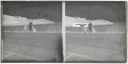 Perros-Guirec, Bretagne, stéréoscopie, photo plaque verre, négatif 9x18 cm