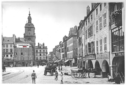 Thionville, Moselle, Plaque verre photo ancienne, positif noir & blanc 10x15 cm