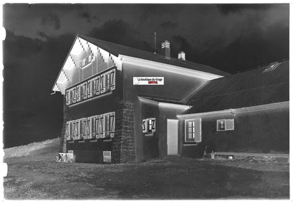 Ferme Schickel, Metzeral, Plaque verre photo, négatif noir & blanc 10x15 cm