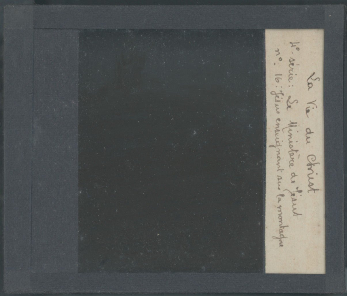 Jésus enseignant, photo plaque verre, noir & blanc, positif 8,5x10 cm