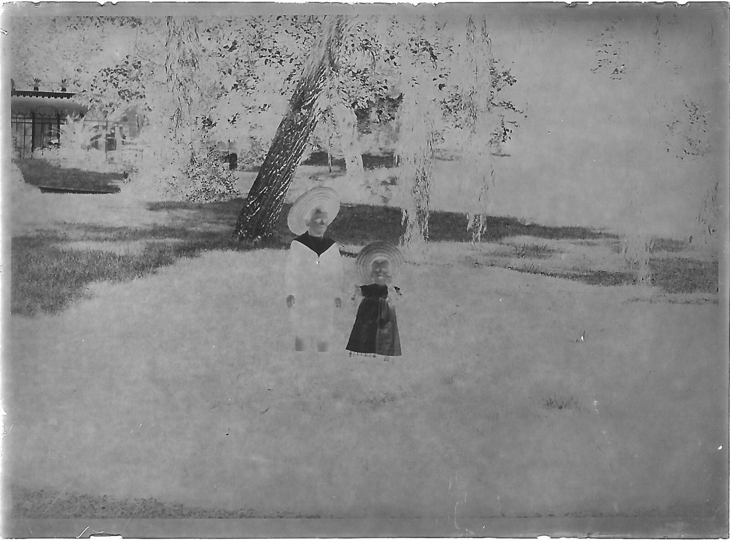 Bailly, France, château, photos plaque de verre, lot de 10 négatifs 6x9 cm