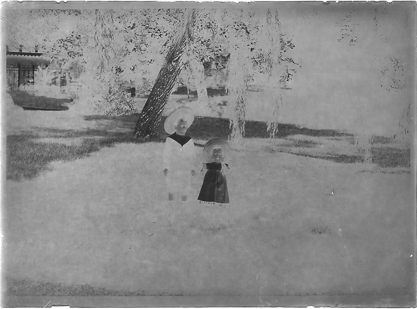 Bailly, France, château, photos plaque de verre, lot de 10 négatifs 6x9 cm