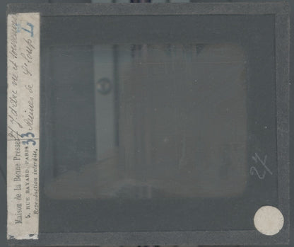 Ruines de Saint-Loup, Orléans, photo ancienne plaque verre, positif 8,5x10 cm