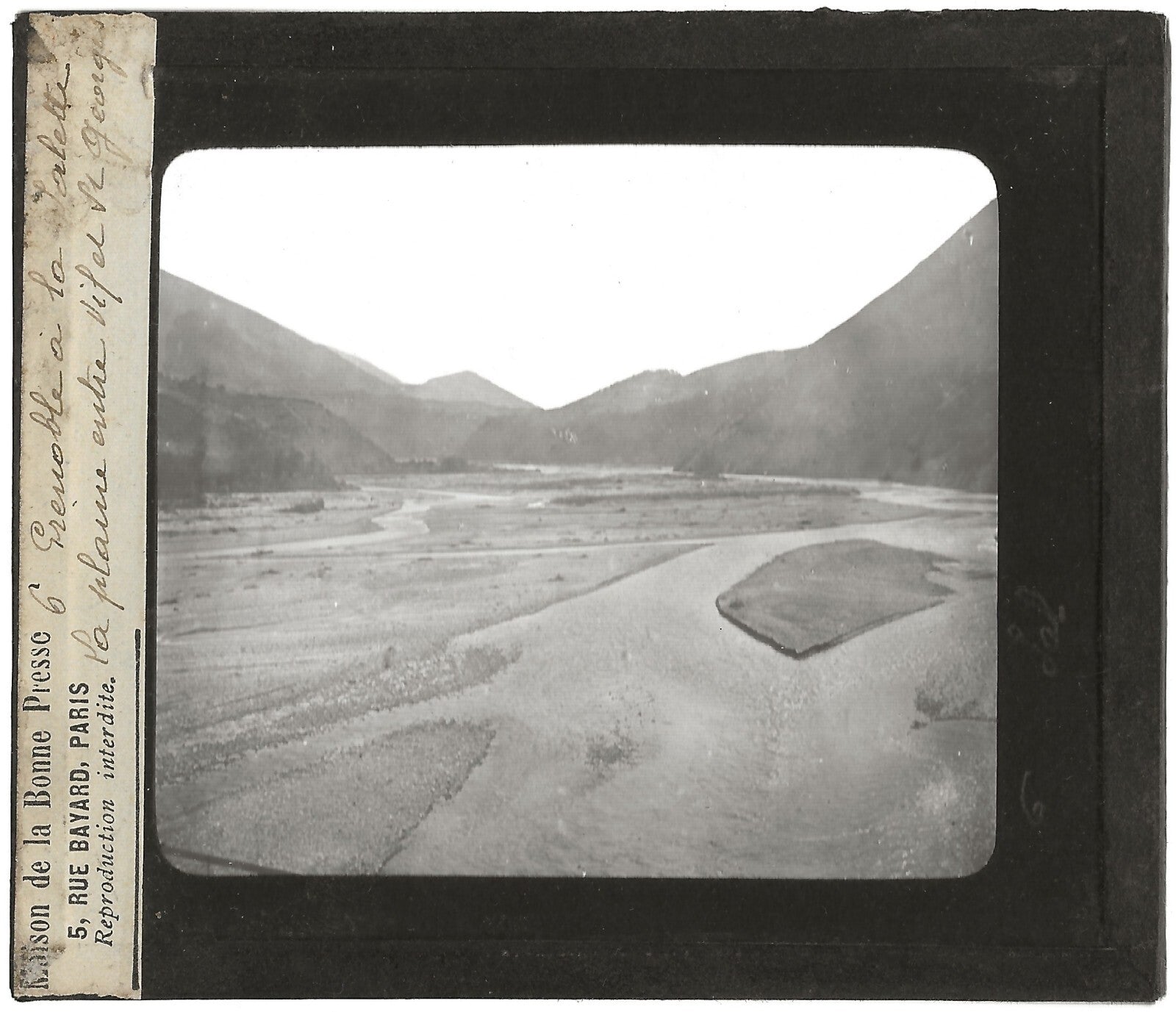 Plaine Vif Saint-Georges-de-Commiers, photo plaque verre, positif 8,5x10 cm