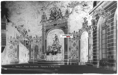 Plaque verre photo, négatif noir & blanc 9x14 cm, Stanislas Nancy, Amphitrite