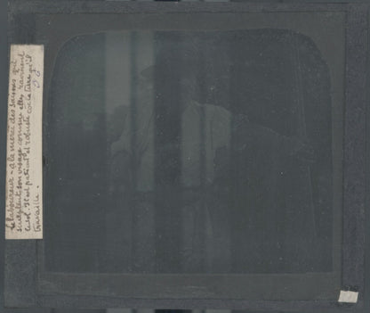 Paysan, agriculteur, photo plaque verre, noir & blanc, positif 8,5x10 cm