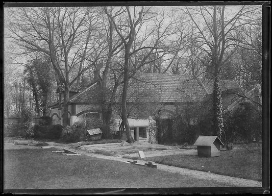 Plaque verre photo ancienne négatif noir et blanc 6x9 cm château glass plate - La Boutique Du Tirage 