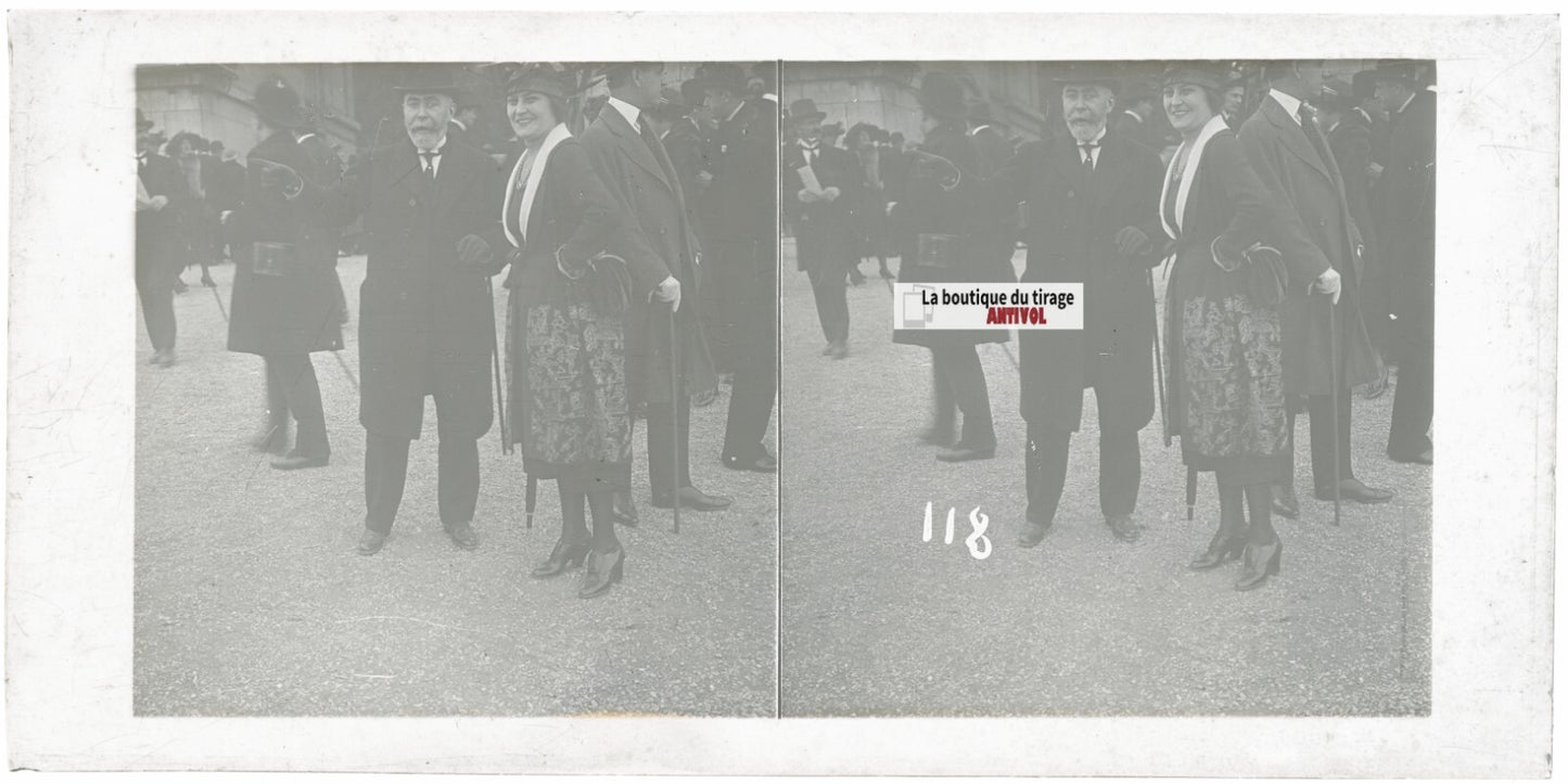 Hippodrome de Longchamp, Paris, stéréoscopie plaque verre, positif 8,5x17 cm