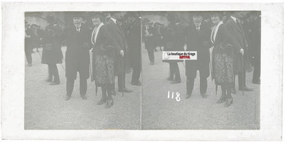 Hippodrome de Longchamp, Paris, stéréoscopie plaque verre, positif 8,5x17 cm