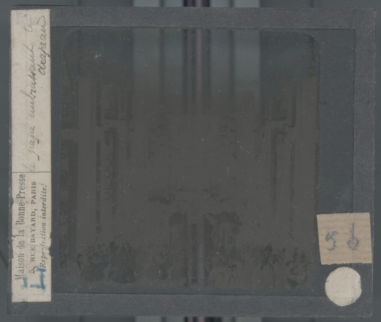 Le Pape, église, religion, photo ancienne plaque de verre, positif 8,5x10 cm