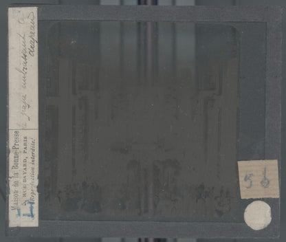 Le Pape, église, religion, photo ancienne plaque de verre, positif 8,5x10 cm