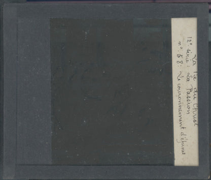 Le couronnement d’épines, photo plaque verre, noir & blanc, positif 8,5x10 cm