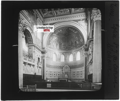 Basilique Saint-Jean-de-Latran, photo ancienne plaque verre, positif 8,5x10 cm
