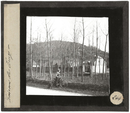 La Tour, Cerny-lès-Bucy, photo ancienne plaque de verre, positif 8,5x10 cm