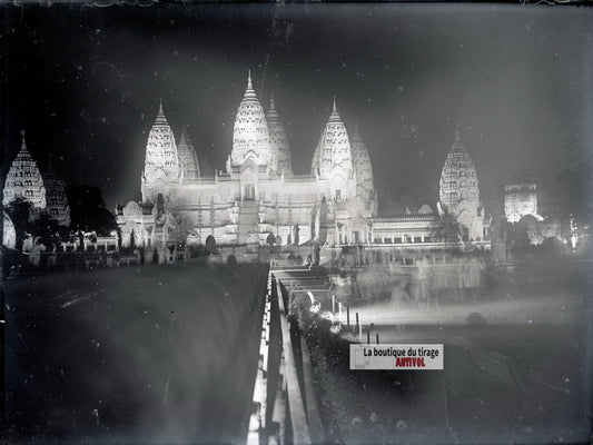 Exposition universelle Paris 1900, plaque verre photo ancienne, négatif 9x12 cm