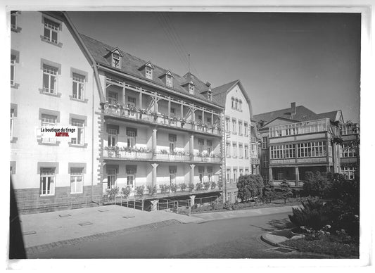 Plaque verre photo positif ancien noir & blanc 13x18 cm Saint-Wendel Allemagne