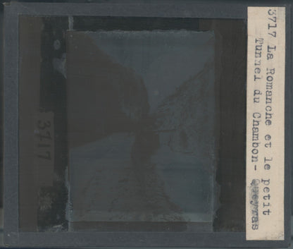 Gorges de la Romanche, photo plaque verre, noir & blanc, positif 8,5x10 cm