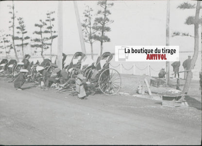 Asie, Japon, Yokohama, photo plaque verre, noir & blanc, positif 8,5x10 cm