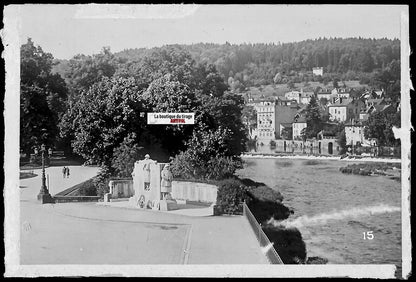 Vosges, Epinal, Plaque verre photo ancienne, négatif noir & blanc 6x9 cm