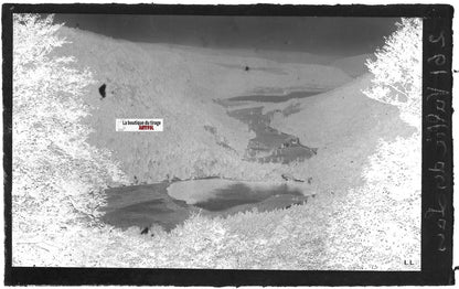 Plaque verre photo négatif noir & blanc 09x14 cm, Gérardmer, Vallée des Lacs