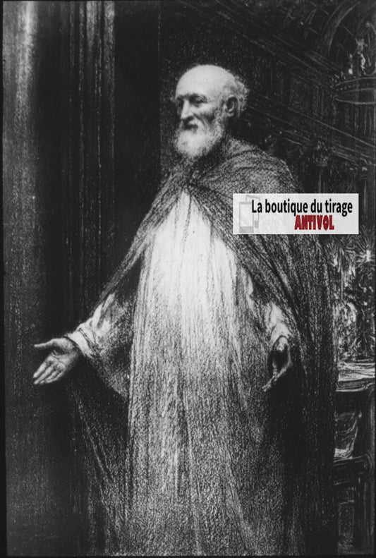 Luc, scène religieuse, dessin peinture plaque de verre, positif 8,5x10 cm
