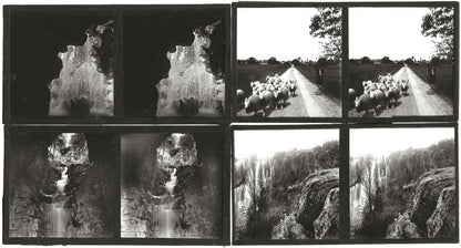 Paysages France, photos stéréoscopique plaques de verre, lot 10 positifs 7x13 cm