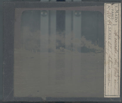 Bateaux, Escadre du Nord, photo plaque verre, noir & blanc, positif 8,5x10 cm