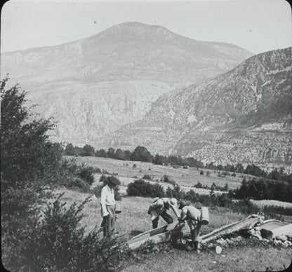 Gorges du Verdon, Montagne Grand Margès, plaque de verre, positif 8,5x10 cm