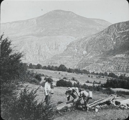 Gorges du Verdon, Montagne Grand Margès, plaque de verre, positif 8,5x10 cm