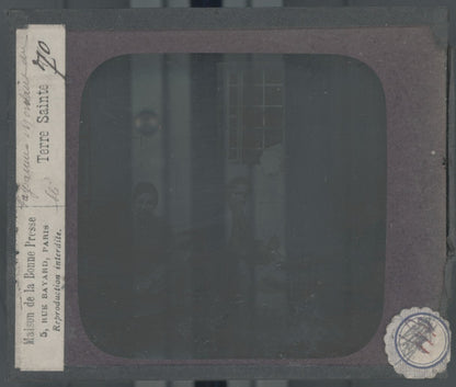 Femmes, agriculture, photo plaque verre, noir & blanc, positif 8,5x10 cm