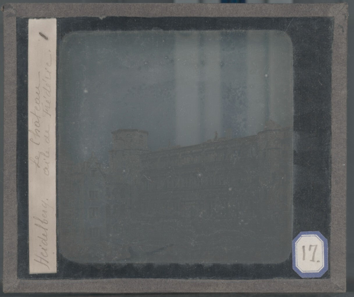 Château de Heidelberg, Allemagne, photo plaque verre, positif 8,5x10 cm