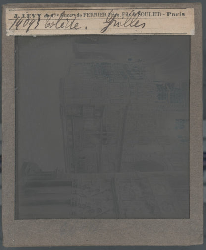 Cathédrale Sainte-Marie de Tolède, photo plaque de verre, positif 8,5x10 cm