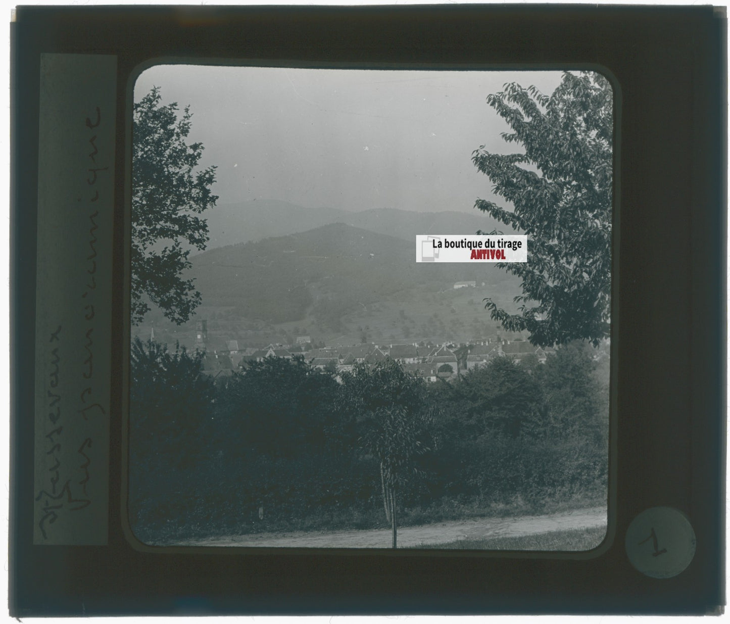 Masevaux, France, photo plaque verre, noir & blanc, positif 8,5x10 cm