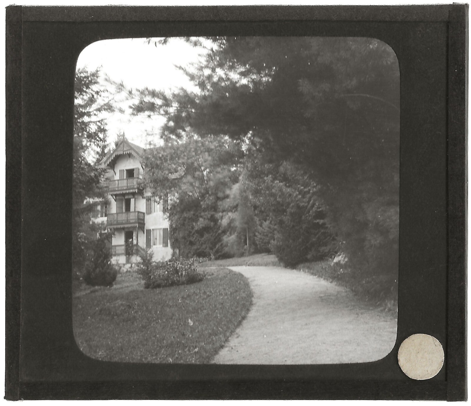 Maison Vosges, nature France, photo ancienne plaque de verre, positif 8,5x10 cm