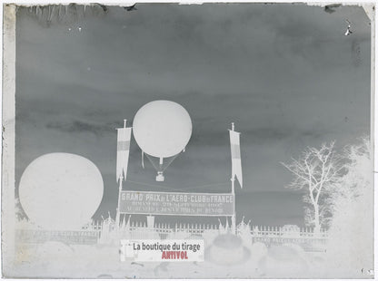 Prix Aéro-Club de France, Paris, plaque verre, photo ancienne, négatif 9x12 cm