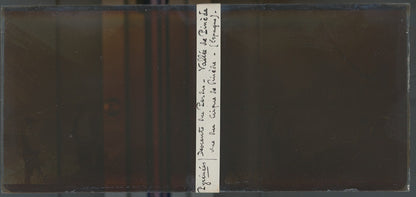 Pic de Pinède, Pyrénées, plaque verre, photo ancienne stéréo, sépia 6x13 cm