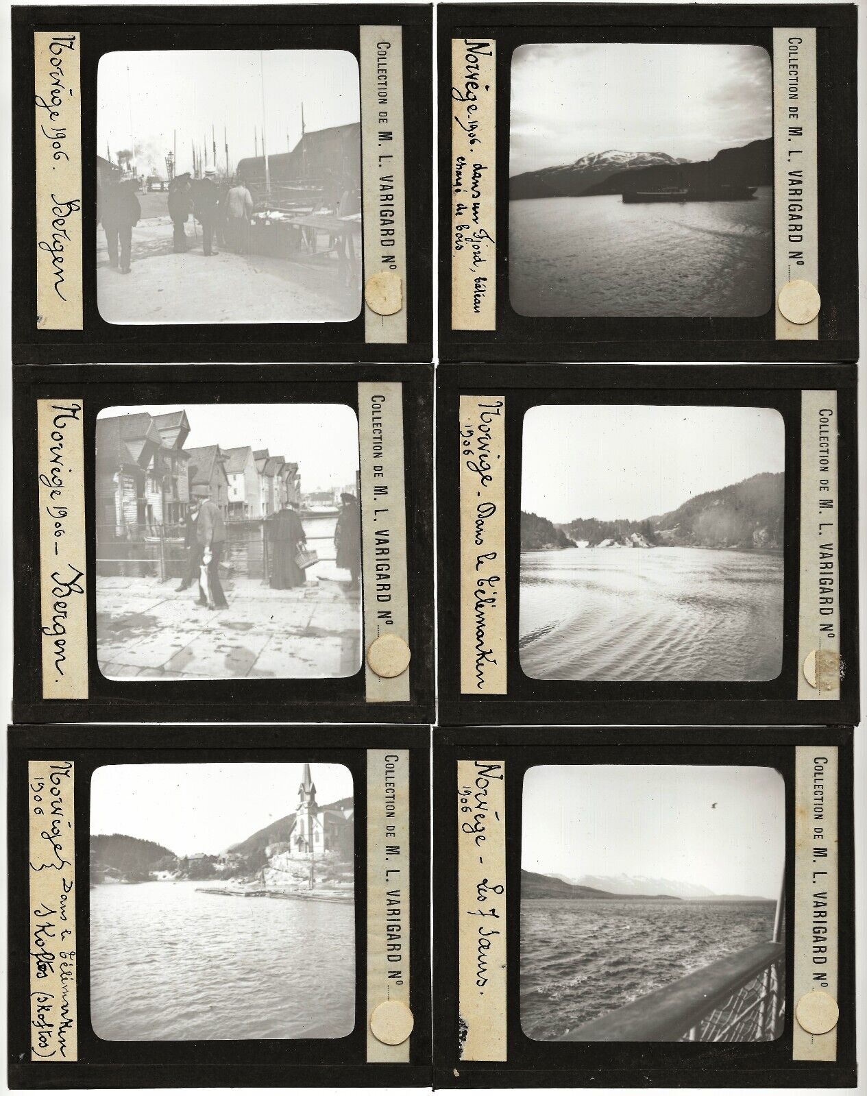 Norvège, bateaux, Bergen, photos plaques de verre, lot 10 positifs 8,5x10 cm