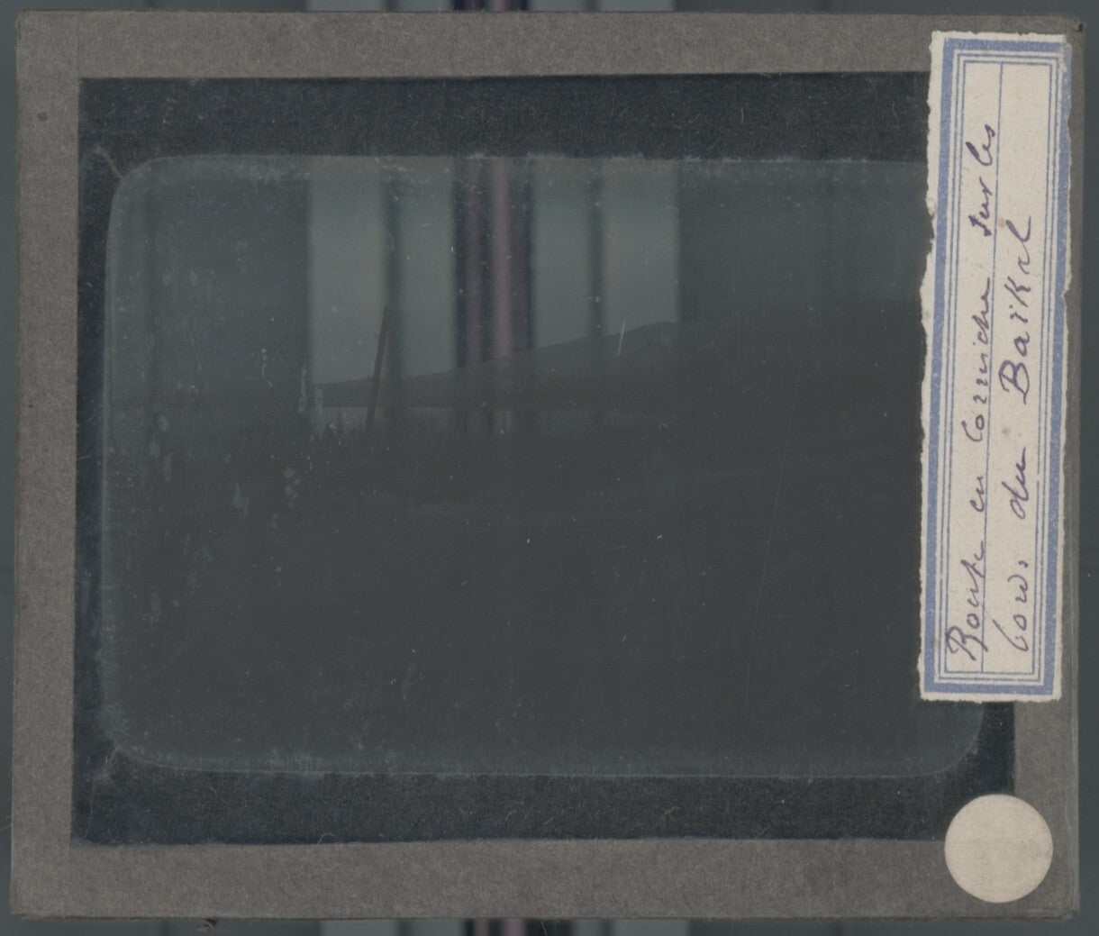 Lac Baïkal, Russie, photo plaque verre, noir & blanc, positif 8,5x10 cm