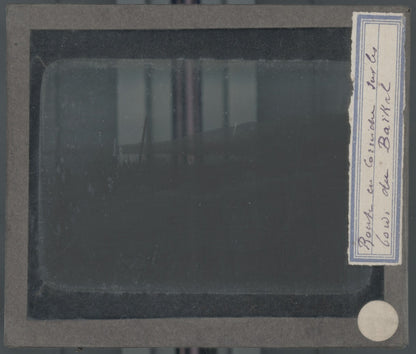 Lac Baïkal, Russie, photo plaque verre, noir & blanc, positif 8,5x10 cm