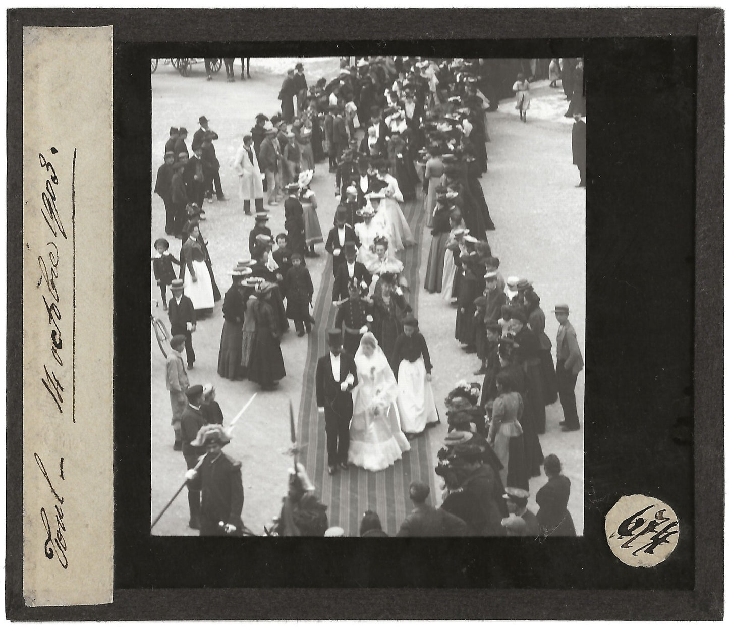 Lorraine, mariage, Toul, 1903, photo plaque de verre, positif 8,5x10 cm
