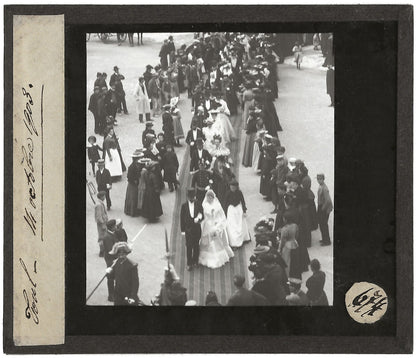 Lorraine, mariage, Toul, 1903, photo plaque de verre, positif 8,5x10 cm