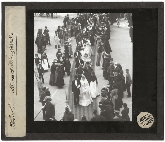Lorraine, mariage, Toul, 1903, photo plaque de verre, positif 8,5x10 cm
