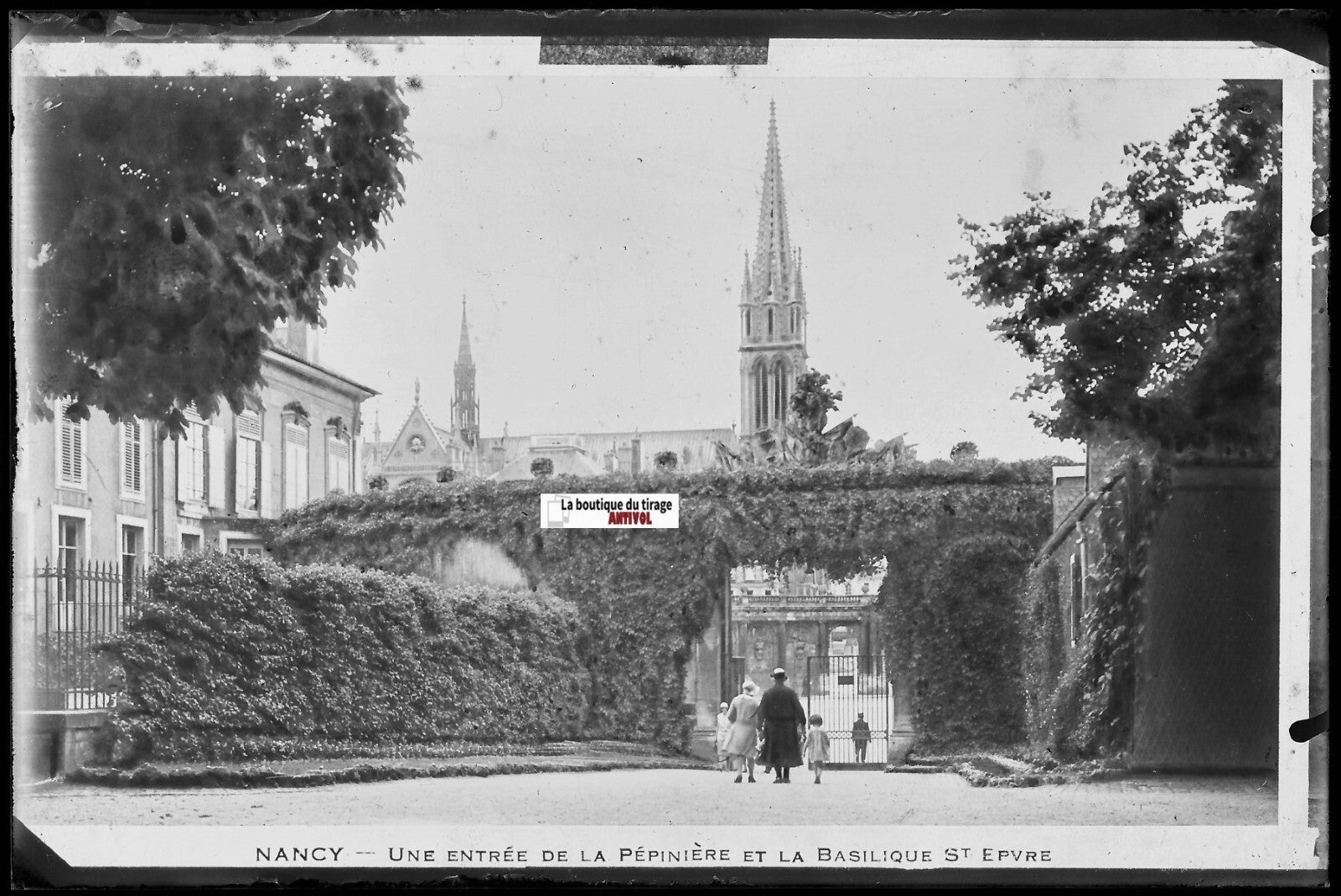 Nancy, Saint-Epvre, Plaque verre photo, négatif noir & blanc 10x15 cm France