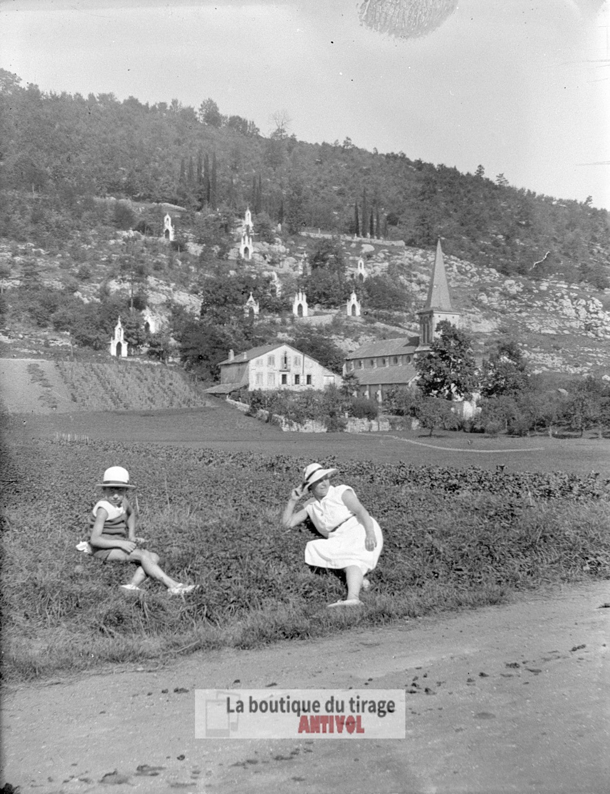 Vélo promenade, Pyrénées, photos vintage plaque verre, lot de 10 négatifs 6x9 cm
