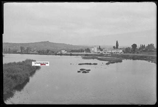 Vichy, Allier, Plaque verre photo ancienne, négatif noir & blanc 10x15 cm France